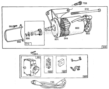 Page D Diagram and Parts List for 62030  Briggs and Stratton Engine